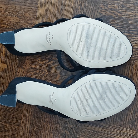 Cole haan grand series strappy mule sandals, black suede - Picture 6 of 6